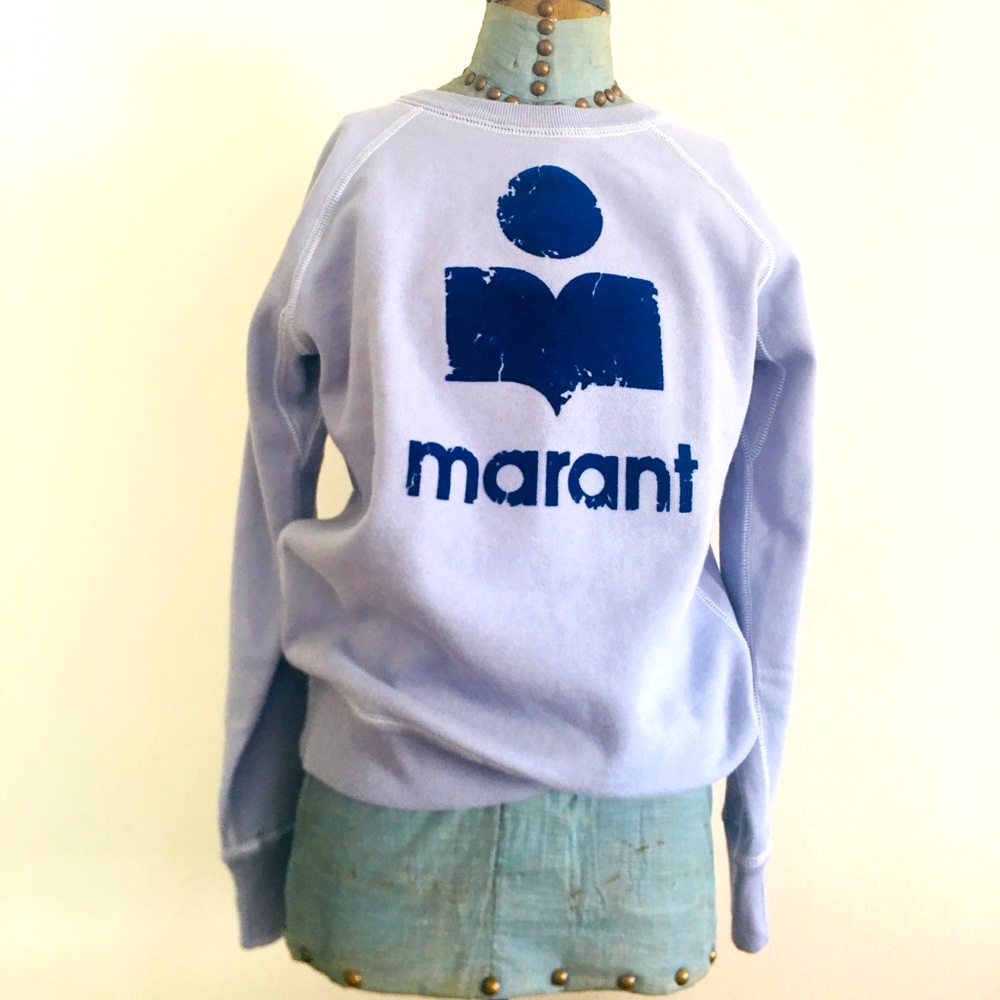 isabel marant milly sweatshirt in light blue